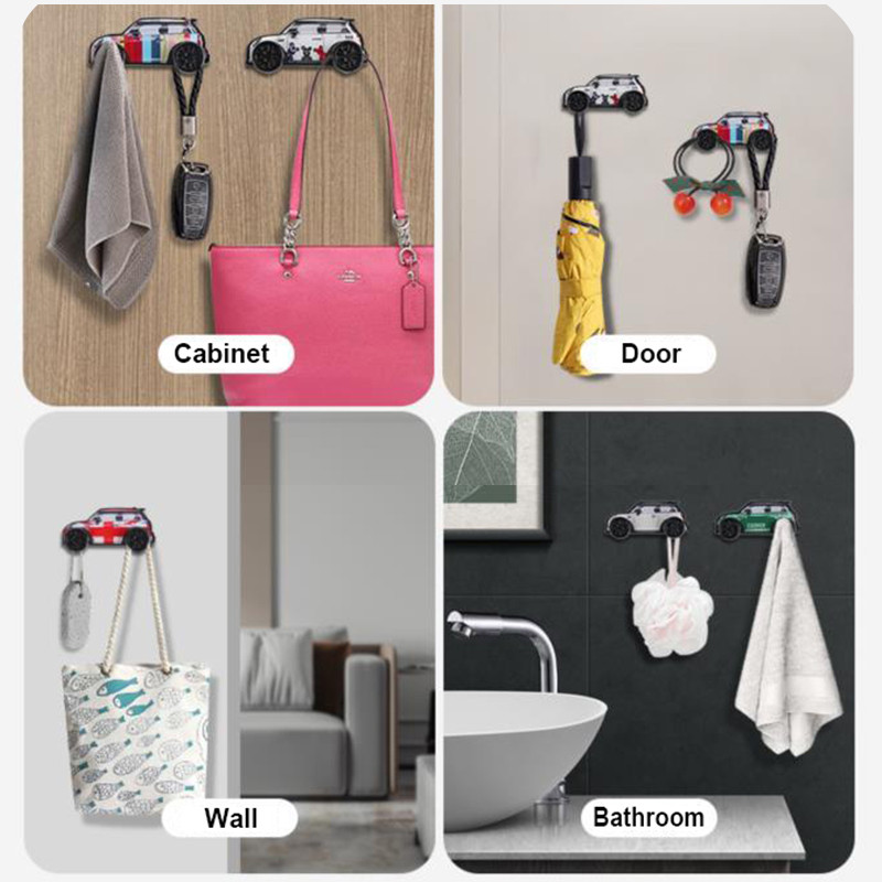 Autokujuline metallist dekoratiivne konksu kleebis Multifunktsionaalne traadiklamber MINI Cooper S JCW F54 F55 F56 F60 R55 R56 R60 R61 jaoks