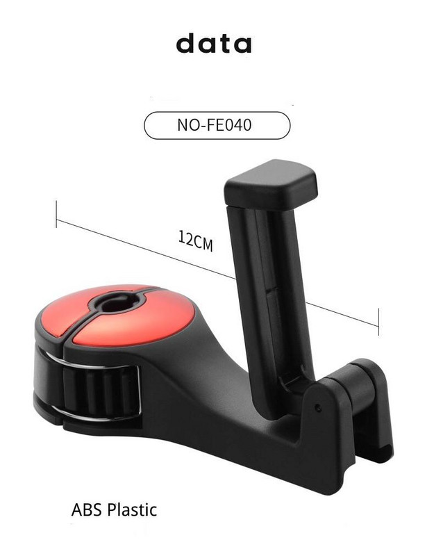 Višenamjenska stražnja strana autosjedalice Prednji naslon za glavu Kuka 2 u 1 Kuka za naslon za glavu Nosač telefona za iPhone Xiaomi torbica Torba za kupovinu