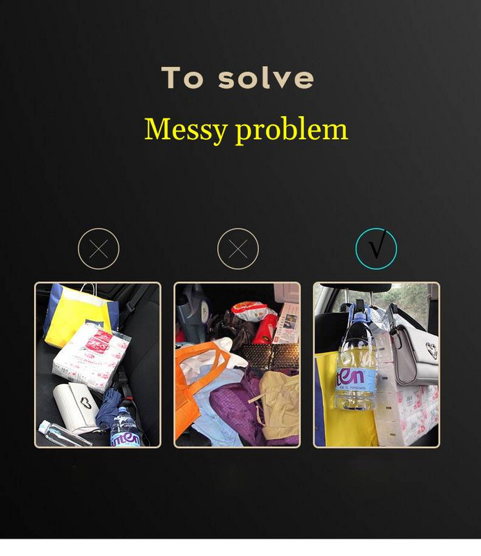 Višenamjenska stražnja strana autosjedalice Prednji naslon za glavu Kuka 2 u 1 Kuka za naslon za glavu Nosač telefona za iPhone Xiaomi torbica Torba za kupovinu