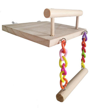 Parrots Toys Bird Swing Άσκηση Αναρρίχηση Κρεμαστή Σκάλα Γέφυρα Ξύλινο Rainbow Pet Parrot Macaw Αιώρα Πουλιά Αξεσουάρ