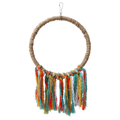 Jucărie de pasăre pentru animale de companie Coarda de bumbac Cerc Jucării pentru dezvoltarea inteligenței Mușcătură de mestecat Papagal Biban Cușcă suspendată Leagăn Jucării pentru urcare