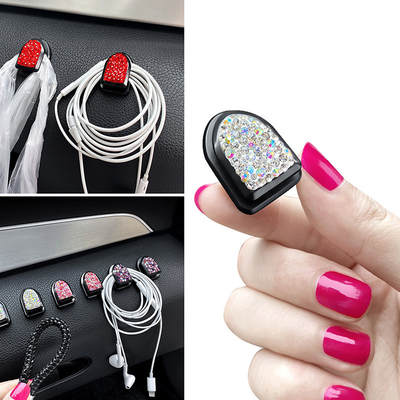 Rhinestone`i kristallist konksud Auto riputuskotihoidja Koduseina kaunistused Dekoratiivkonksud