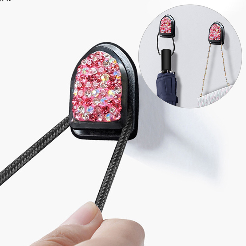 Rhinestone`i kristallist konksud Auto riputuskotihoidja Koduseina kaunistused Dekoratiivkonksud