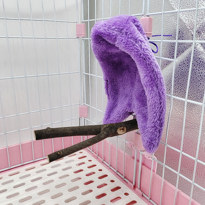 1 vnt. Minkštas pliušinis paukščių hamakas, žieminis vėjui atsparus paukščių papūgos narvas, pakabinamas lova, papūgos urvas, slėptuvė, naminių paukščių lizdų reikmenys