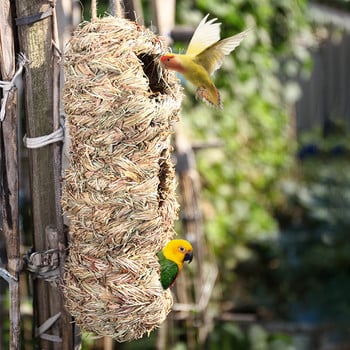 11 στυλ Φωλιά πουλιών Κλουβί πουλιών Φυσικό γρασίδι Αυγό Κλουβί Σπίτι για πουλί Εξωτερικά διακοσμητικά υφαντά κρεμαστά σπιτάκια με φωλιά παπαγάλου