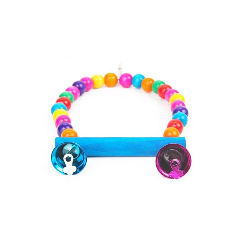 Mediniai paukščių sūpynės ešeriai papūga kabantis žaislas su varpeliais paukščių narveliuose žaislai paukščių papūgos spygliuočių žaislai, skirti Conures Meilės paukščiams Kikiliai