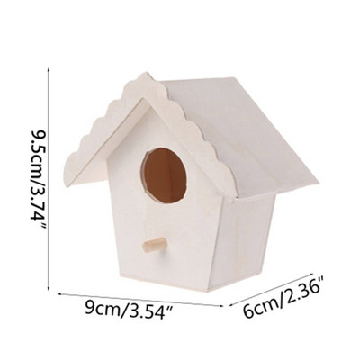 Loominguline puidust koolibrimaja riputusköiega Koduaiandus 6 kaunistust Seinale kinnitatav linnukese väike kuumapesa.