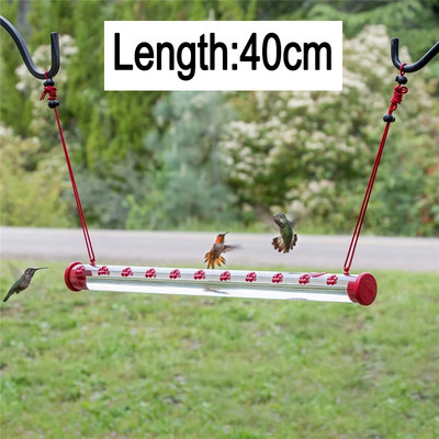 Hranilica za kolibriće s rupom Hranjenje ptica Prozirna cijev Jednostavna za upotrebu Tradicionalni kućanski vrtni pribor za hranjenje s rupom