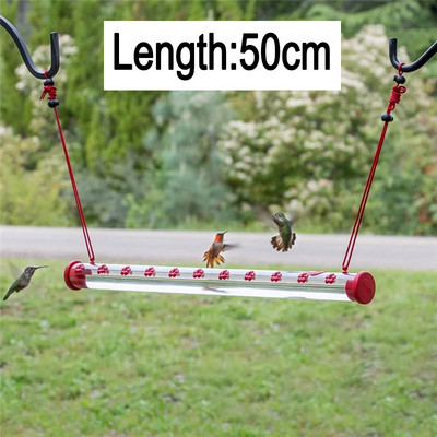 Hranilica za kolibriće s rupom Hranjenje ptica Prozirna cijev Jednostavna za upotrebu Tradicionalni kućanski vrtni pribor za hranjenje s rupom