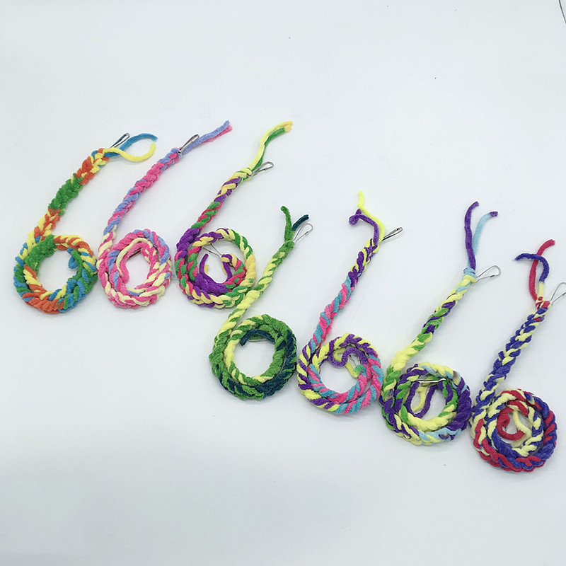 1 KOM Legendog Parrot Šarena igračka grgeč Otporan na ugriz Čvrsti hrčak ručno rađeni tkani konop Bridge Kavez za ptice Ljuljačka Smuđ