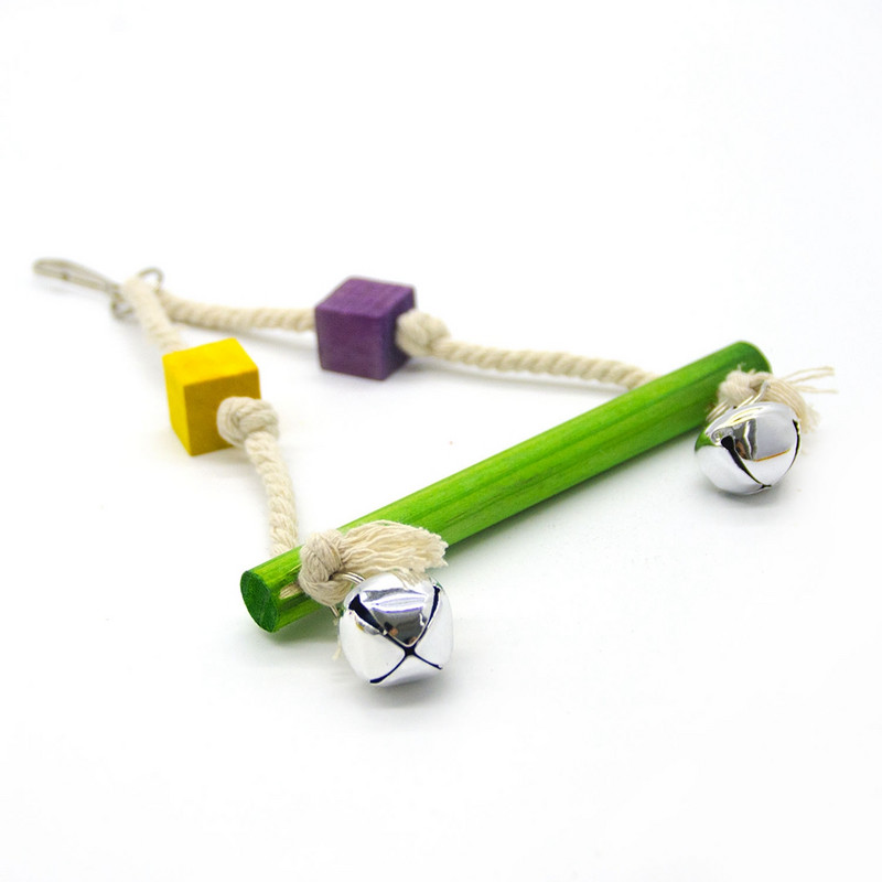 1 tk Lemmiklindude tugi ahven puidust köis dekoratiivne helmes papagoi kiik mänguasi papagoi viirpapagoile puuri rippuvad mänguasjad võrkkiik kiik