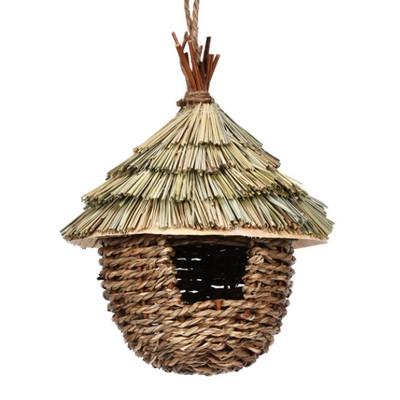 Cușcă de păsări Cușcă de păsări Iarbă naturală Cușcă de ouă Casă de păsări în aer liber Decorativ țesut agățat Cuib de papagali Case pentru animale de companie Dormitor Natura