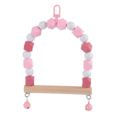 Linnukiiged mänguasjad Papagoi puuris rippuv mänguasi koos konksuga Värviliste helmestega Armsad metallist kellukesed väikestele koonustele pojengi tiigri nahk