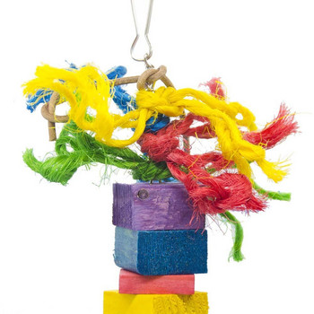Bird Chewing Swing Toy, Parrot Colorful Stand Παιδική χαρά Κρεμαστό σταντ κοντάρι Αξεσουάρ κλουβιού πουλιών Κρεμαστό παιχνίδι για Cockatiel
