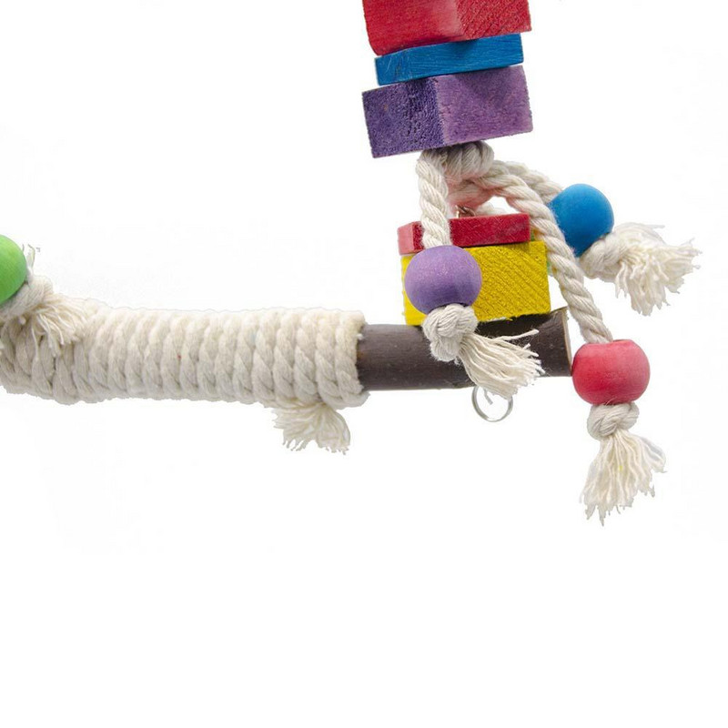 Bird Chewing Swing Toy, Parrot Colorful Stand Παιδική χαρά Κρεμαστό σταντ κοντάρι Αξεσουάρ κλουβιού πουλιών Κρεμαστό παιχνίδι για Cockatiel