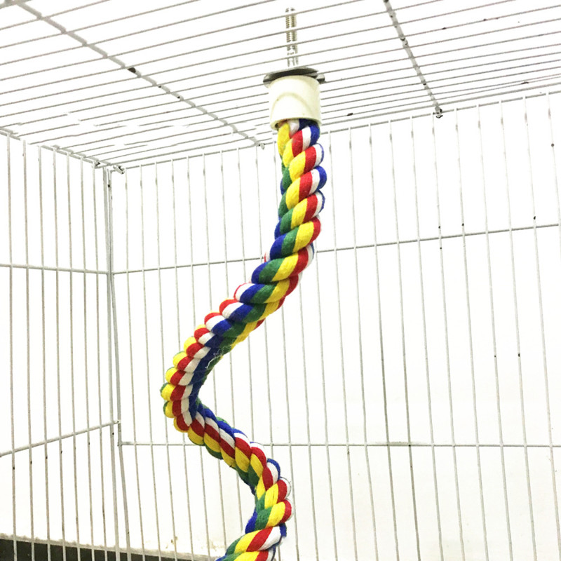 Pet New Bird Toys Κρεμαστά Πολύχρωμα Σχοινιά Παιχνίδια Τύπος Για Σχοινί Bungee Πουλί Παιχνίδι Calopsita Parrot Αξεσουάρ Πουλιά