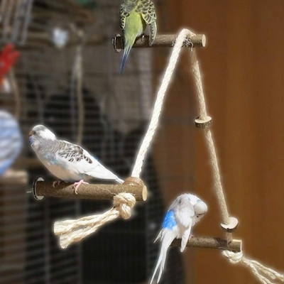 Pet Bird Parrot Cockatiel Stand Πλαίσιο Κλουβί Σκάλα αναρρίχησης Αιώρα Αναρρίχησης Bird Toys Parrot Toys