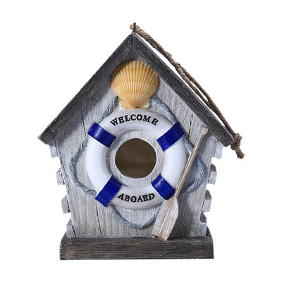 Cușcă pentru păsări din rășină agățată Curte Amenajare grădină Pasăre Ne-st Cutie pentru casă agățată pentru perusi pentru balcon Amenajare a teritoriului Decorare în aer liber