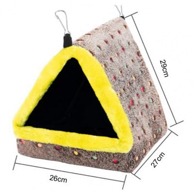Удобно висящо легло за домашни любимци Преносимо гнездо за птици за домашни любимци Папагали с форма на триъгълник Спално гнездо за домашни любимци Къща Запазва топлината
