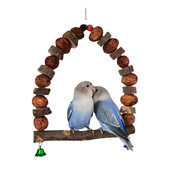 Papagaiļa ābola koka šūpoles Putni knibina krāsainas krelles rotangpalmas bumbu rotaļlietas Xuanfeng peonijas koka mango kokšķerēšanas piederumi