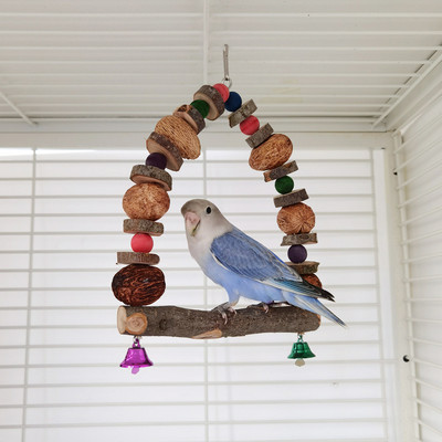 Papagaiļa ābola koka šūpoles Putni knibina krāsainas krelles rotangpalmas bumbu rotaļlietas Xuanfeng peonijas koka mango kokšķerēšanas piederumi