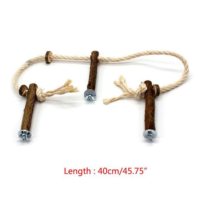 1 buc jucărie frânghie pentru păsări bibani frânghie pentru cățărat bungee jucării pentru păsări frânghie biban Stand cușcă frânghie suport din lemn de biban pentru papagal papagal