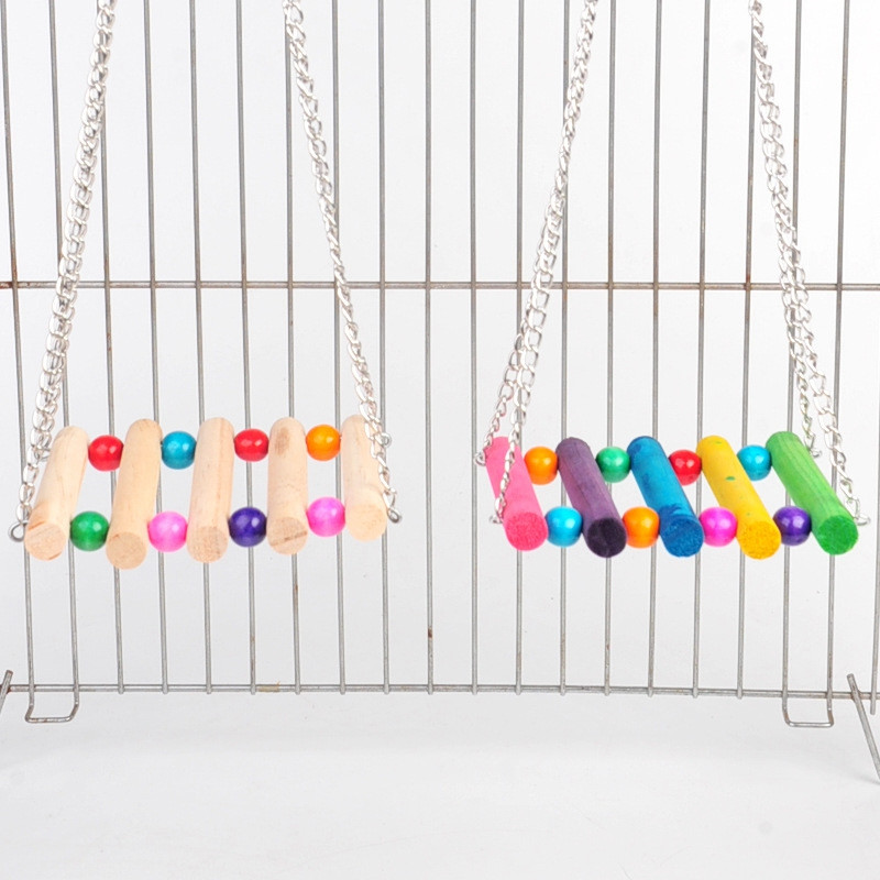 2GB Papagaiļa šūpoles Rotaļlieta Koka kāpnes Rotaļlieta Papagaiļa piekārta Rotaļlieta Kockatiel Statīvs Putnu Būris Papagailis Asaris Putnu Aksesuāri