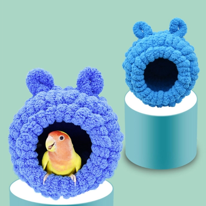 Silta putnu ligzda ziemas gulta, piekarināma mājas būra telts plīša slēptuve mazajam papagailim Conure Cockatiel Y5GB