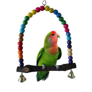 Παιχνίδια παπαγάλου πουλιών Αξεσουάρ Άρθρα Parrot Bite Pet Bird Παιχνίδι για εκπαίδευση παπαγάλων Παιχνίδι πουλιών Swing Ball Bell Standing Pet Supply
