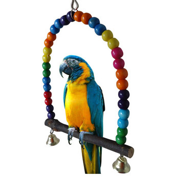 Παιχνίδια παπαγάλου πουλιών Αξεσουάρ Άρθρα Parrot Bite Pet Bird Παιχνίδι για εκπαίδευση παπαγάλων Παιχνίδι πουλιών Swing Ball Bell Standing Pet Supply