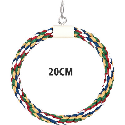 1 buc frânghie din bumbac, cușcă pentru păsări, accesorii pentru leagăn, jucărie pentru jucărie pentru animale de companie, leagăn, suport pentru exerciții, piese de antrenament 20 cm