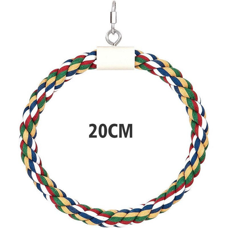 1 buc frânghie din bumbac, cușcă pentru păsări, accesorii pentru leagăn, jucărie pentru jucărie pentru animale de companie, leagăn, suport pentru exerciții, piese de antrenament 20 cm