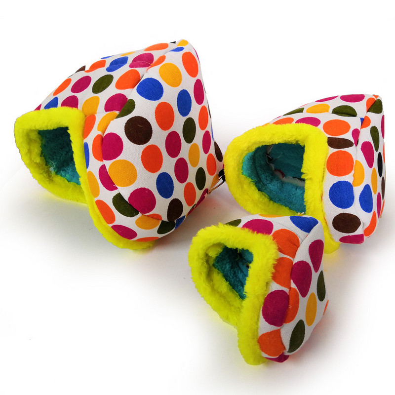 Cușcă caldă pentru păsări cuib de pluș pentru hamsteri Casă semi-închisă pentru animale de companie mic Pat de iarnă Accesorii pentru budgerigar Cobai Sac de dormit