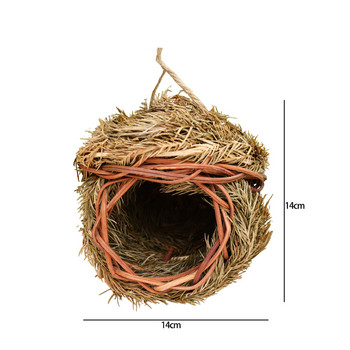 Little Bird Nest Χειροποίητο Bird House Natural Aspen Reed Parrot Pigeon Bird Egg Cage Weaved κρεμαστό υπνοδωμάτιο Aviary Birds Outdoor