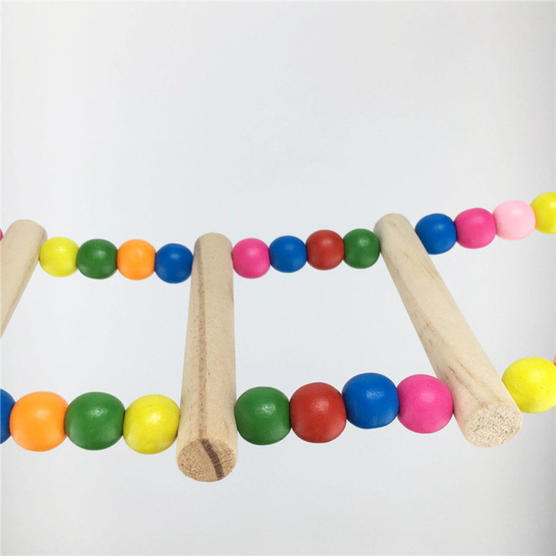 Păsări Animale de companie Papagali Scări Jucărie de cățărat Agățat mingi colorate cu păsări din lemn natural Folosiți leagăne pentru a face exerciții și a urca pe scări