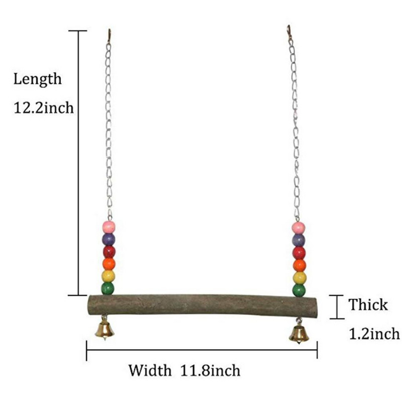 Papūgos kramtomasis žaislas didelės sūpynės, pakabinamas tiltas, grandinės sūpynės, skirtos vištų paukščiams laipioti ir kramtyti naminių gyvūnėlių sūpynes