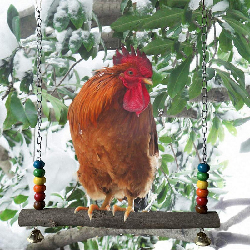 Papūgos kramtomasis žaislas didelės sūpynės, pakabinamas tiltas, grandinės sūpynės, skirtos vištų paukščiams laipioti ir kramtyti naminių gyvūnėlių sūpynes