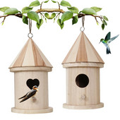 2020 Νέα DIY Bird House Bird Nest Υπαίθρια κρεμαστή τροφοδοσία πουλιών Παιδικές χειροτεχνίες για εξωτερικούς χώρους Κήπος Διακόσμηση σπιτιού Φωλιά κλουβιού πουλιών