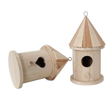 2020 Νέα DIY Bird House Bird Nest Υπαίθρια κρεμαστή τροφοδοσία πουλιών Παιδικές χειροτεχνίες για εξωτερικούς χώρους Κήπος Διακόσμηση σπιτιού Φωλιά κλουβιού πουλιών