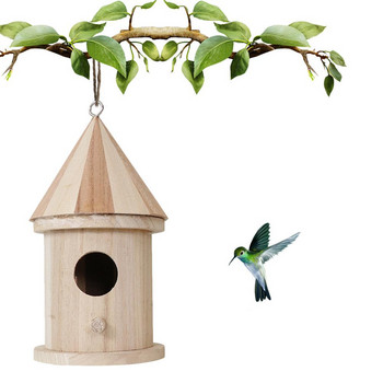 2020 Νέα DIY Bird House Bird Nest Υπαίθρια κρεμαστή τροφοδοσία πουλιών Παιδικές χειροτεχνίες για εξωτερικούς χώρους Κήπος Διακόσμηση σπιτιού Φωλιά κλουβιού πουλιών