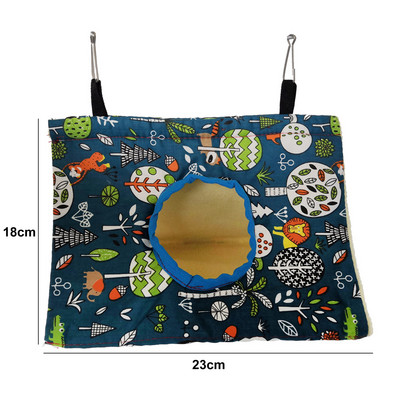 Cuib de papagal din pluș moale, hamac pentru papagal, pat cald suspendat pentru animale de companie, cușcă, colibă, cort, casă de jucărie pentru animale mici