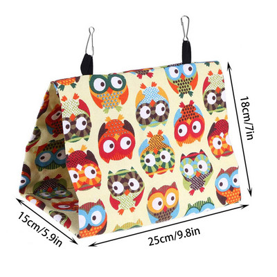 Cuib de papagal din pluș moale, hamac pentru papagal, pat cald suspendat pentru animale de companie, cușcă, colibă, cort, casă de jucărie pentru animale mici