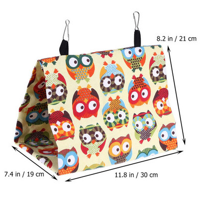 Cuib de papagal din pluș moale, hamac pentru papagal, pat cald suspendat pentru animale de companie, cușcă, colibă, cort, casă de jucărie pentru animale mici