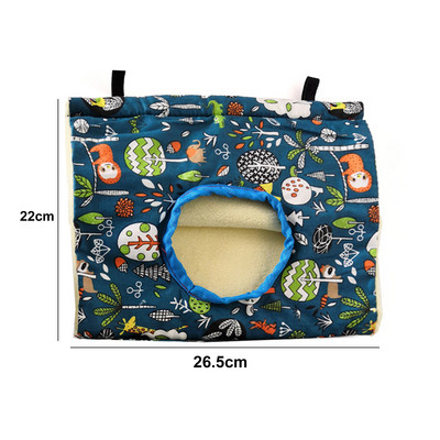 Cuib de papagal din pluș moale, hamac pentru papagal, pat cald suspendat pentru animale de companie, cușcă, colibă, cort, casă de jucărie pentru animale mici