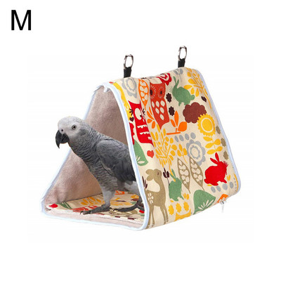 Cuib de papagal din pluș moale, hamac pentru papagal, pat cald suspendat pentru animale de companie, cușcă, colibă, cort, casă de jucărie pentru animale mici