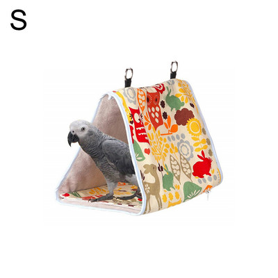 Cuib de papagal din pluș moale, hamac pentru papagal, pat cald suspendat pentru animale de companie, cușcă, colibă, cort, casă de jucărie pentru animale mici