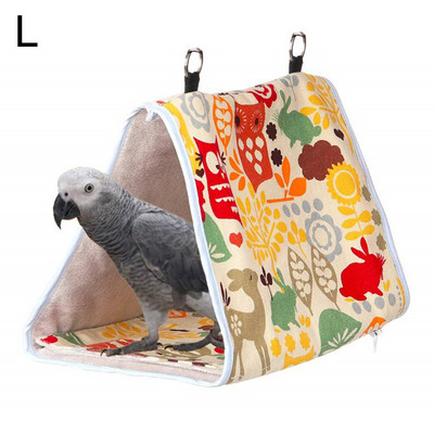 Cuib de papagal din pluș moale, hamac pentru papagal, pat cald suspendat pentru animale de companie, cușcă, colibă, cort, casă de jucărie pentru animale mici