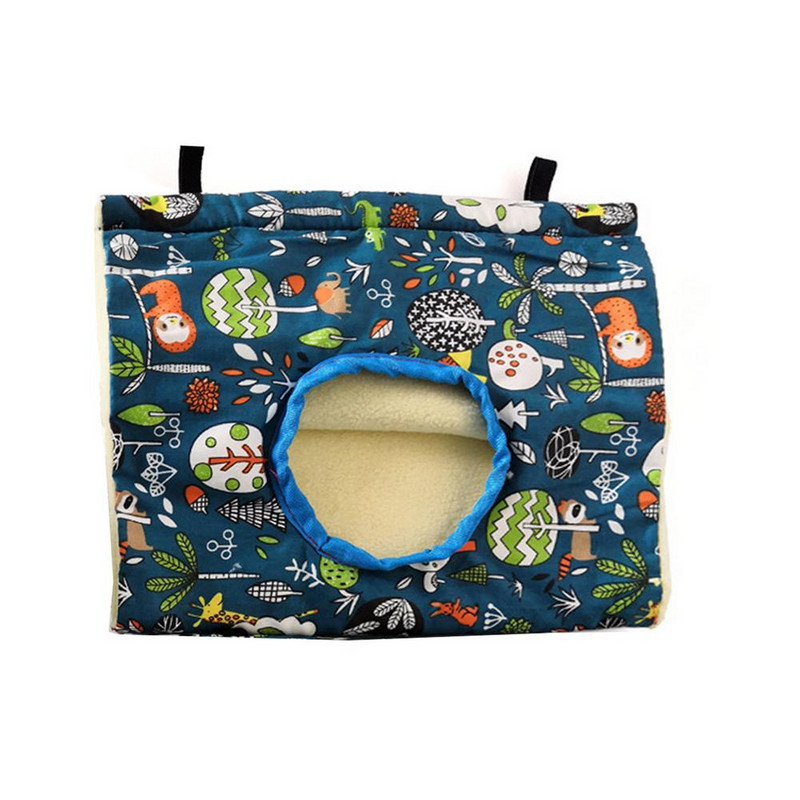 Cuib de papagal din pluș moale, hamac pentru papagal, pat cald suspendat pentru animale de companie, cușcă, colibă, cort, casă de jucărie pentru animale mici