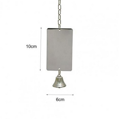 Mirror Bell Portable Acrylic Play Toy Cage Decoration Pet Mirror for Pet Bird аксесоари