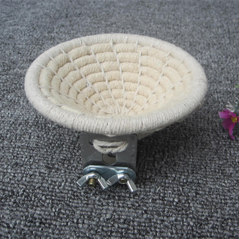 Frânghie de cânepă împletită manual Pat pentru cuib de păsări Cuibul de cinteze artificială multifuncțional Casă de păsări pentru papagal Hamster Patul pentru animale de companie